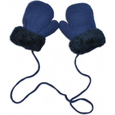 YO ! Zimní rukavičky s kožíškem se šňůrkou jeans/granátový kožíšek – Zbozi.Blesk.cz