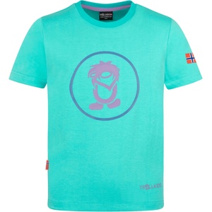 TROLLKIDS Детска тениска Trollkids Kid's Troll T T-shirt - Aquamarine / Violet Sorbet - размер 128 (EU) (704-1808-0516)