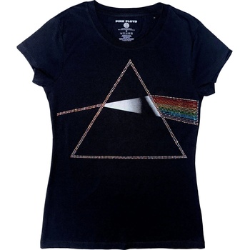 Pink Floyd Dark Side of the Moon Embellished Black S Дамски Риза (PFTEE154LB01)
