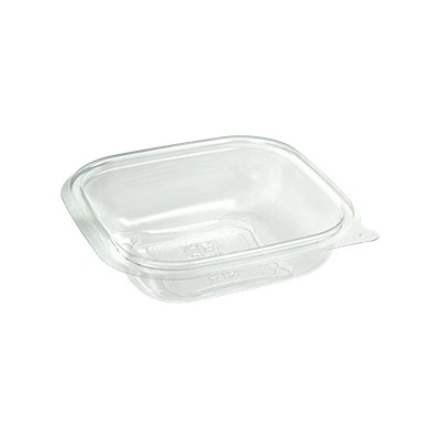 ECOFOL Plastová miska rPET 125x125x27 mm hranatá 250 ml transparentní krt/720 ks