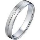 Nubis NSS3017 Snubní ocelový prsten se zirkonem