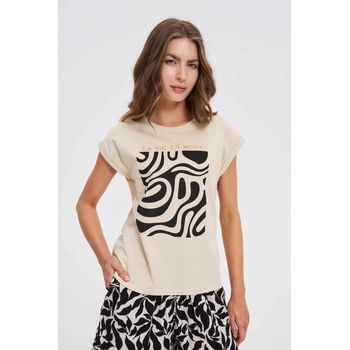 Moodo Дамска тениска Moodo - бежова Moodo | Bezhov | ЖЕНИ | XS
