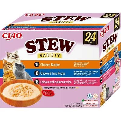 Ciao Stew s příchutí kuřete tuňáka a lososa 24 x 40 g
