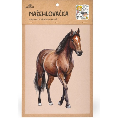 Lesní svět Nažehlovačka M 089 - Kůň hnědý tmavý