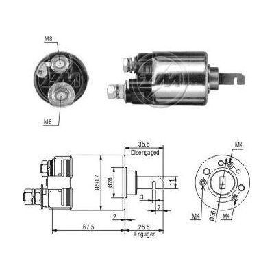 Spínač startéru RC - Mitsuba SM302-02
