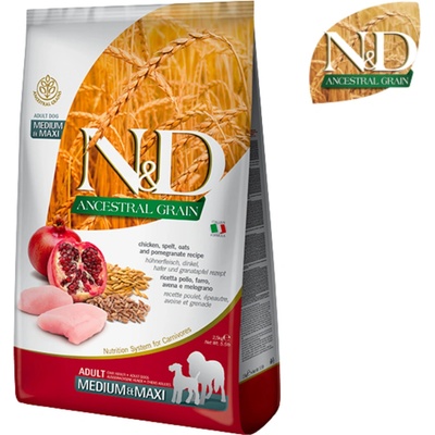 N&D Ancestral Grain Chicken & Pomegranate adult střední a velká 12 kg