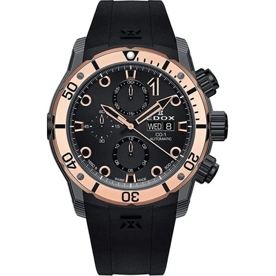 Edox Мъжки часовник EDOX CO-1 Carbon Chrono Automatic 01125-CLN5N-NIR (01125-CLN5N-NIR)