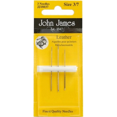 Jehly na kůži malé 3 ks, jehla kožešnická, kůže, trojbřitá – Zboží Mobilmania