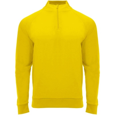 Epiro detská mikina s dlhým rukávom a štvrtinovým zipsom žltá
