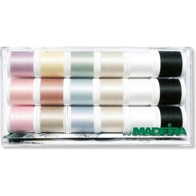 Vyšívací a quiltovací nitě Madeira Cotona 80 Quiltbox (18x200m)