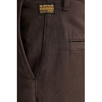 G-Star Памучен панталон G-Star в кафяво с широка каройка, с висока талия D26432. E078 (D26432.E078)
