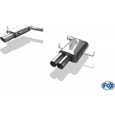 FOX Nerezový koncový tlmič s dvojitým vyústením na každej strane 2x80mm (Typ 10) BMW E39 M5