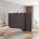 vidaXL Параван за стая, 4 панела, кафяв, 698x180 см, плат (350283)