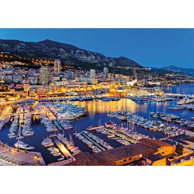 Nathan - Puzzle Collection French Regions - A Night In The Port Of Monaco - 1 500 piese