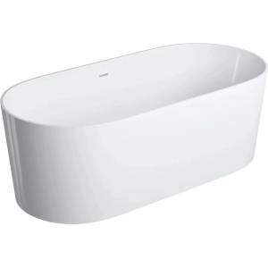 Omnires Свободностояща вана Omnires Ovo M+, композитна, бяла, гланц, 160x75 см (OVO160WWZPBP)