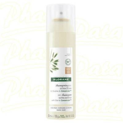 Klorane suchý šampon s ovsem na tmavé vlasy 150 ml