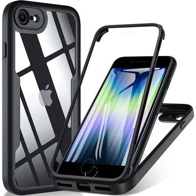 Techsuit Калъф за iPhone 7 / 8 / SE 2, SE 2020 / SE 3, SE 2022 + калъф - ColorVerse 360 Series - черен