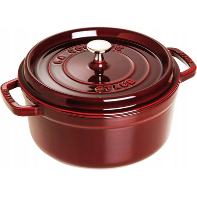 STAUB Liatinový hrniec/Cocotte, okrúhly 24 cm, 3,8 L, Grenadína Grenadine 24