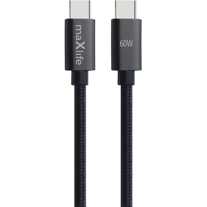 Maxlife Кабел USB-C Maxlife, 1, 0 м, 60W, черен