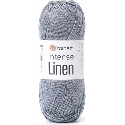 Pletací příze YarnArt INTENSE LINEN 4132 šedá, letní, 50g/175m