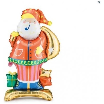PartyDeco Santa Claus samostojící 63x106cm fóliový balónek