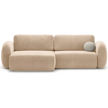 Cosmopolitan Design Бежов кадифен сгъваем/с място за съхранение ъглов диван Tonale - Cosmopolitan Design (COS_CORF_121_F1_TONALE2)