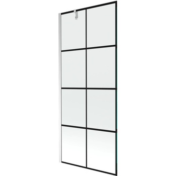 Mexen Next душ параван еднокрилен 80 x 150 cm, черна решетка, хром - 895-080-000-00-77-01 (895-080-000-00-77-01)