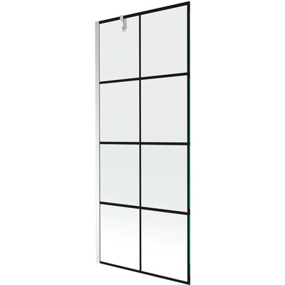 Mexen Next душ параван еднокрилен 80 x 150 cm, черна решетка, хром - 895-080-000-00-77-01 (895-080-000-00-77-01)