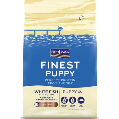 Fish4Dogs Puppy Small Finest biela ryba s bramborami 1,5 kg