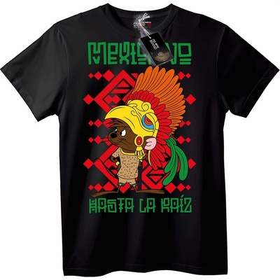 NOONEBRAND Тениска Мексиканска ацтекска мишка - 7XL, Black
