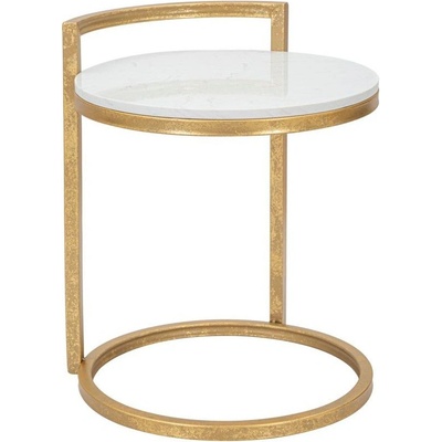 Mauro Ferretti Кръгла странична масичка с мраморна плоча ø 40, 5 cm Round Marble - Mauro Ferretti (1424010000)