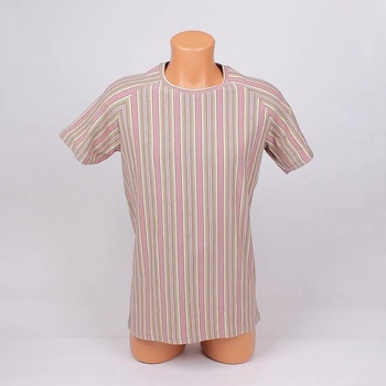 Image 1 of Мъжка тениска на райе в розово и кафяво