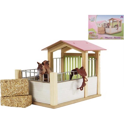 Kids Globe Dřevěná stáj na koně 1:24