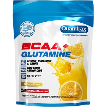 Image 1 of Quamtrax BCAA + Glutamine [500 грама] Портокал