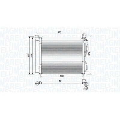 Kondenzátor, klimatizace MAGNETI MARELLI 350203952000