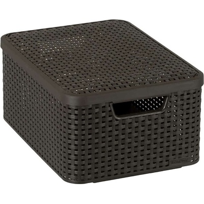Curver STYLE M LID, Dark brown, 38x29x17 cm, s vekom