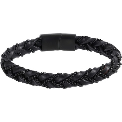 Free Style Kožený náramok s chirurgickou oceľou MBSS188 21 cm