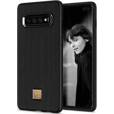 Spigen La Manon Classy Case - дизайнерски силиконов (TPU) калъф за Samsung Galaxy S10 Plus (черен)
