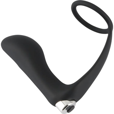 Black Velvets Vibrating Ring & Plug 595853 Black