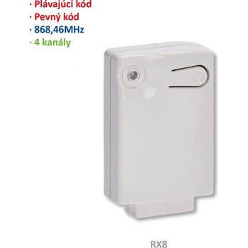 prijímač interný 4-kanálový (868MHz), pevný aj plávajúci kód