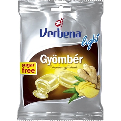 Verbena Light cukríky Zázvor + Vitamín C bez cukru 60 g