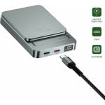4smarts Външна батерия/power bank/ 4smarts OneStyle MagSafe, 5000mAh, сива, 2x USB-C портове, LED дисплей, Samsung Adaptive Fast Charge (540707)