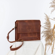 Ammyla kožená kabelka Zara Raw crazy rust hnedá