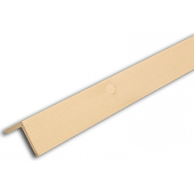 Rohová lišta č.264 - 40 mm x 45 mm, 1 oblá hrana " L", smrková, ŠL4045D