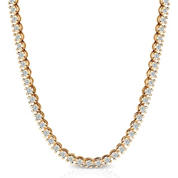 SAVICKI енис колие The Light 3.8 мм: злато, лабораторни диаманти