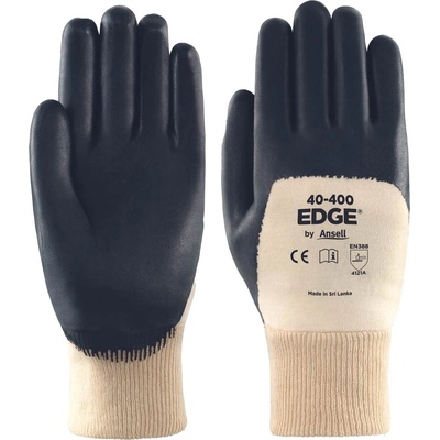 CERVA Ansell 40-400 edge / Ръкавици, потопени в нитрил - черни 10 (0107002699100)