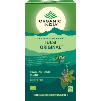 Organic India Tulsi Original Bazalka porciovaný čaj stres vitalita 25 x 1,8 g