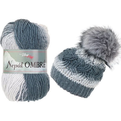 Vlna Hep Nepál Ombré 7415 - odstíny šedé