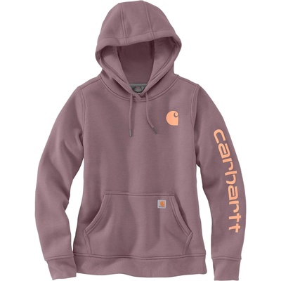 Carhartt WIP Дамски суичър Carhartt Women's Clarksburg Logo Sleeve Sweatshirt Hoodie - Ash Berry Heather - размер XL (117-1679-0615)