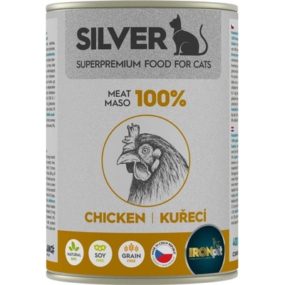 IRONpet Silver Cat Kuracie 100% mäsa 400 g
